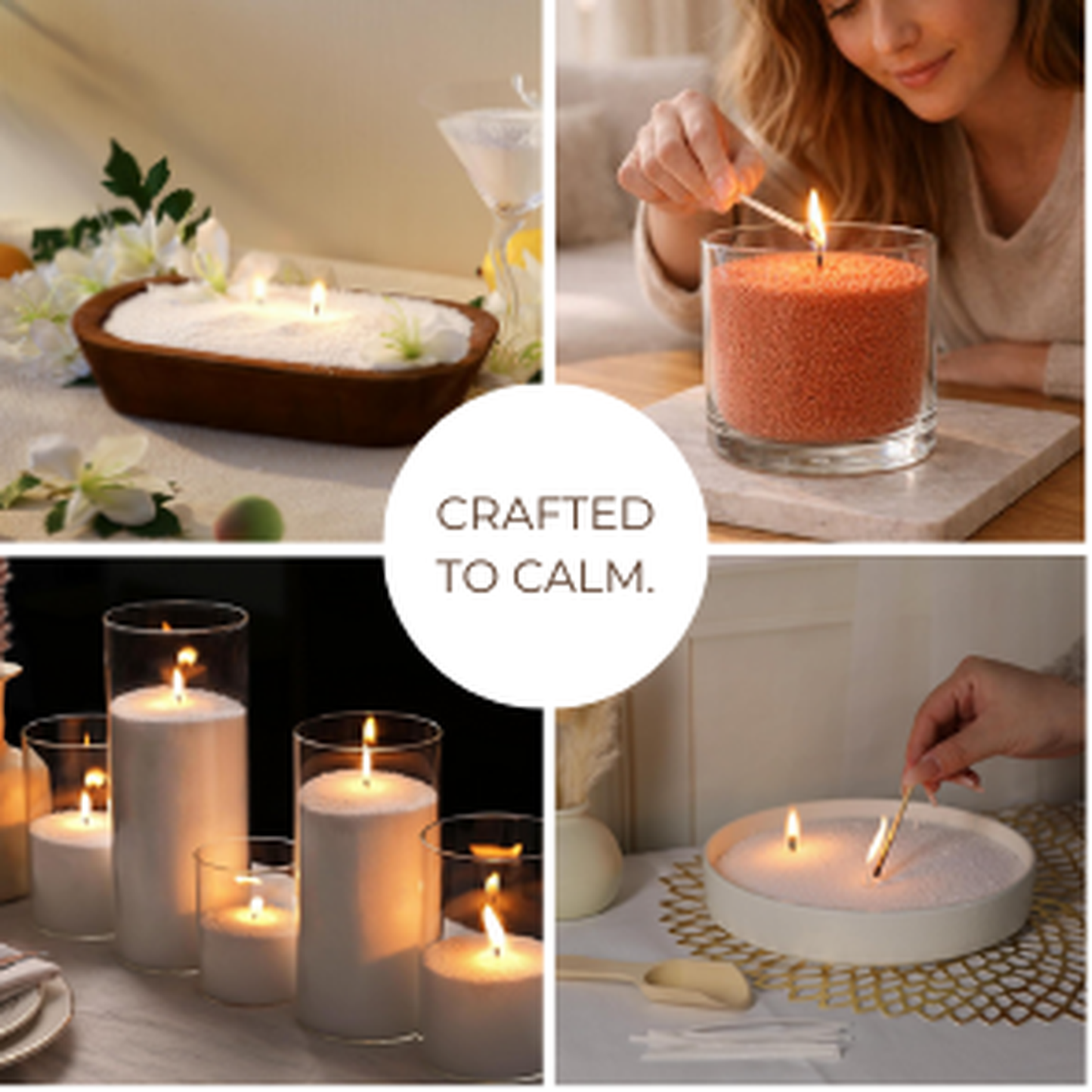 GlowFill Designer Candle Sand